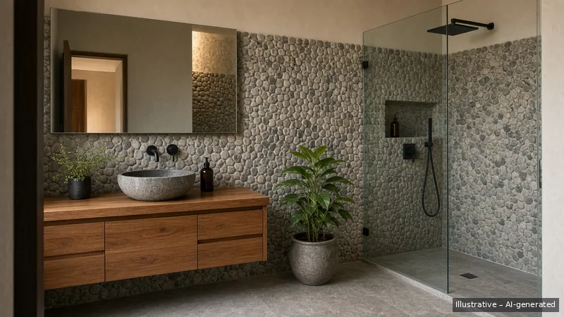 Master bath — Bali Stone, Condo (illustrative)