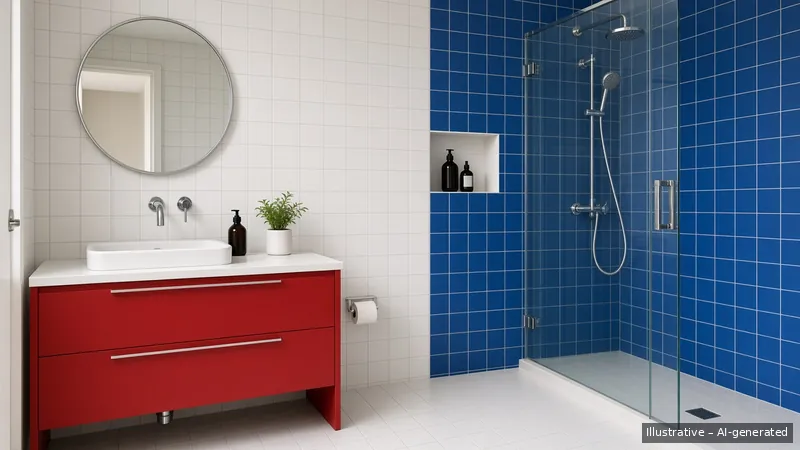 Master bath — Bauhaus Primary, Condo (illustrative)
