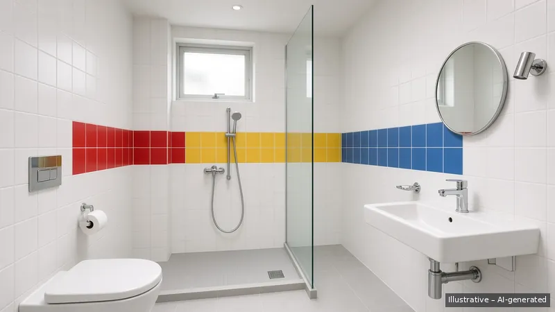 Bathroom — Bauhaus Primary, HDB 4-room (illustrative)