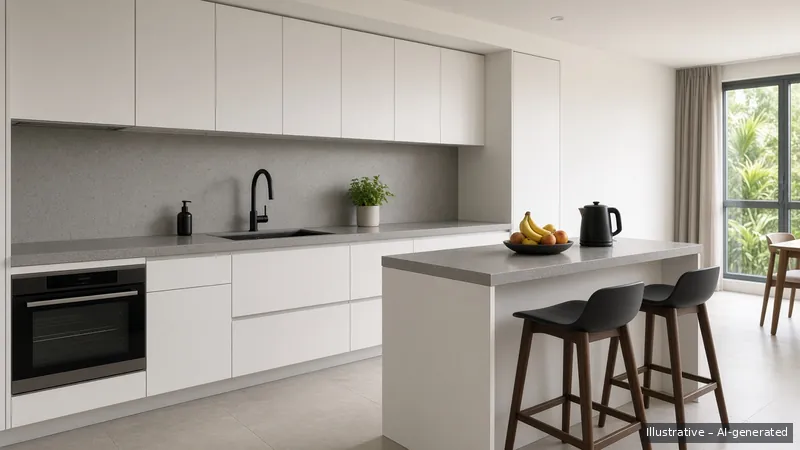 Kitchen — Clean Line, Condo (illustrative)