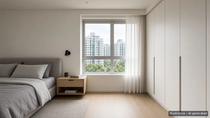 Master bedroom — Clean Line, Condo (illustrative)