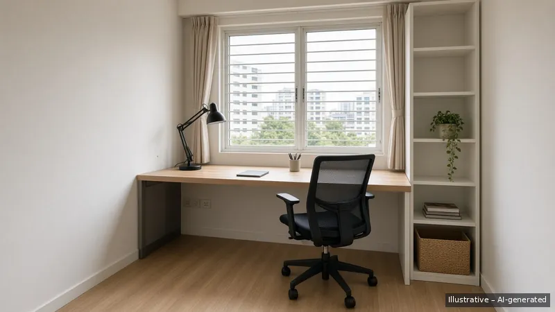 Study — Clean Line, HDB 5-room (illustrative)