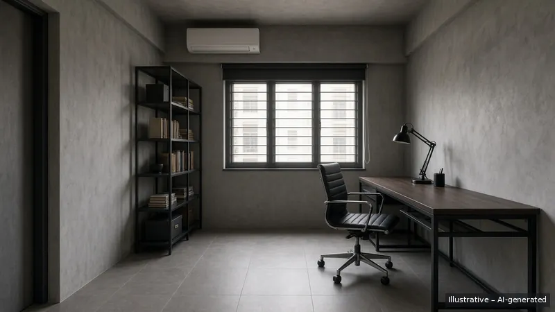 Study — Industrial Concrete, HDB 5-room (illustrative)