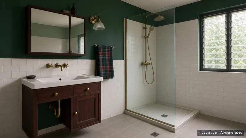 Bathroom — Ivy Preppy, HDB 4-room (illustrative)