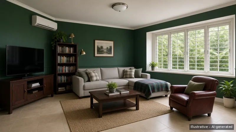 Living — Ivy Preppy, HDB 5-room (illustrative)