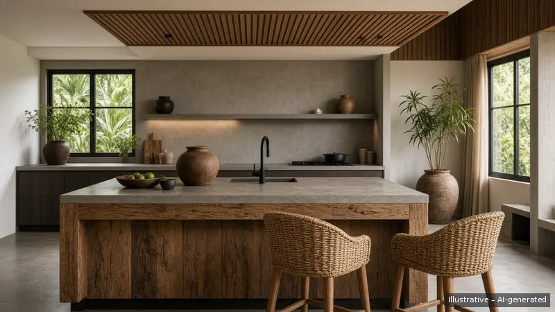 Kitchen island — Kampong Modern, Condo (illustrative)