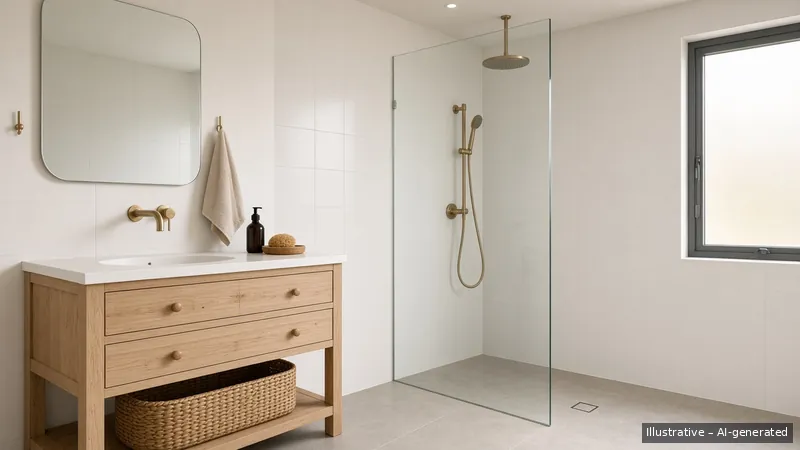 Bathroom — Kampong Modern, HDB 4-room (illustrative)