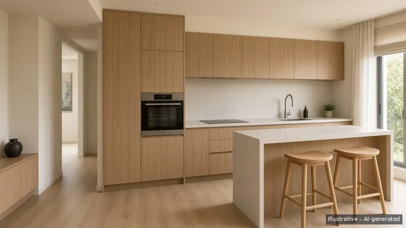 Kitchen — Kayu Calm, Condo (illustrative)