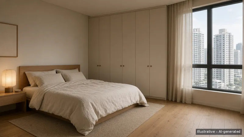 Master bedroom — Kayu Calm, Condo (illustrative)