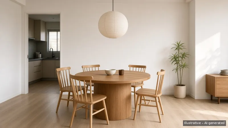 Dining nook — Kayu Calm (illustrative)