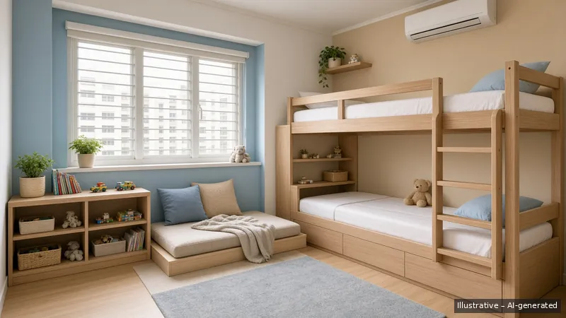 Bedroom — Kids-Friendly Family (illustrative)