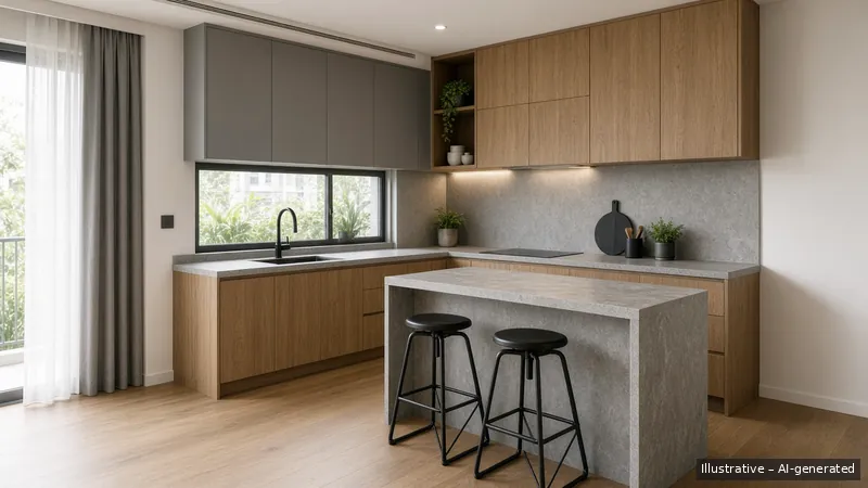 Kitchen — Kopi Loft, Condo (illustrative)