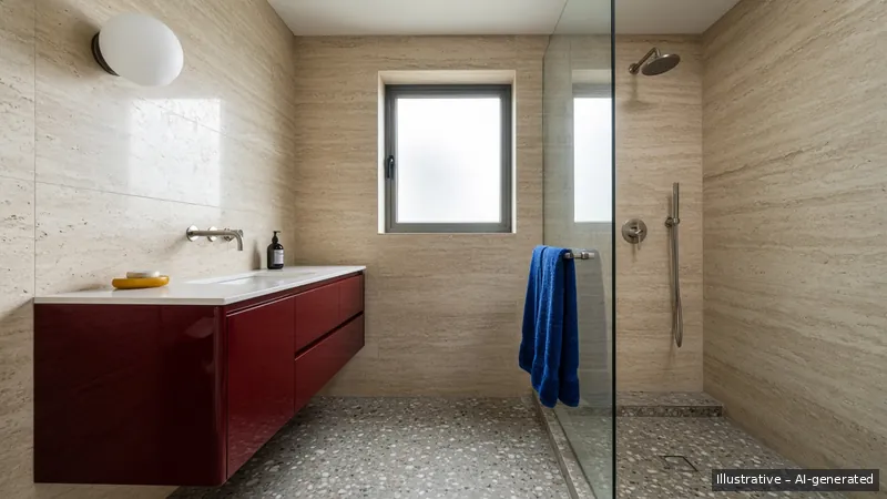 Master bath — Milano Lacquer, Condo (illustrative)