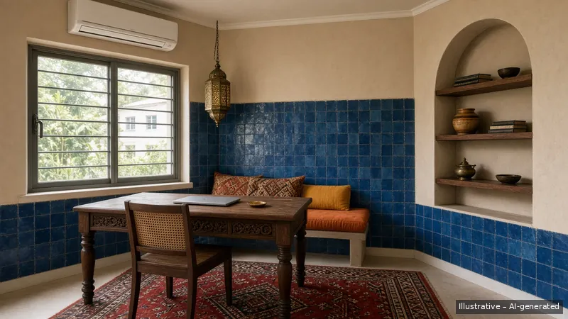 Study — Moroccan Zellige, HDB 5-room (illustrative)