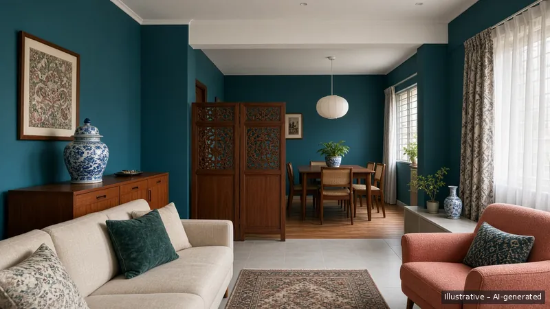 Living and dining — Peranakan Modern (illustrative)