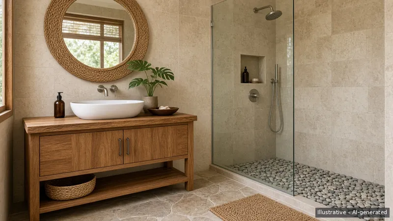 Bathroom — Rattan Resort, HDB 4-room (illustrative)