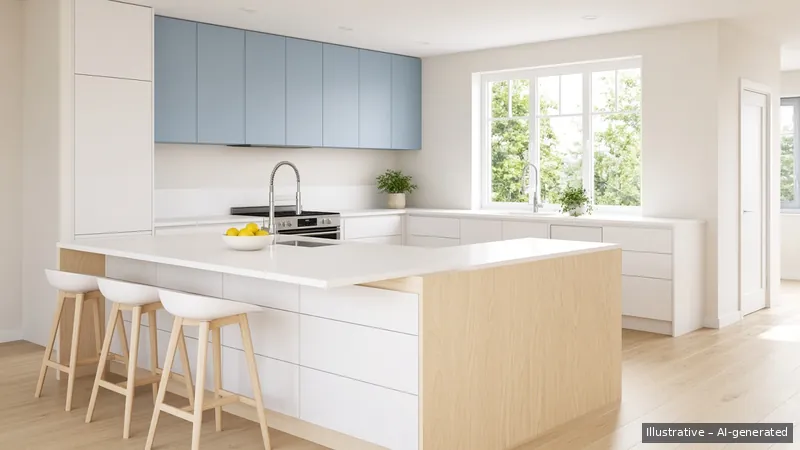 Kitchen island — Scandi Bright, Condo (illustrative)