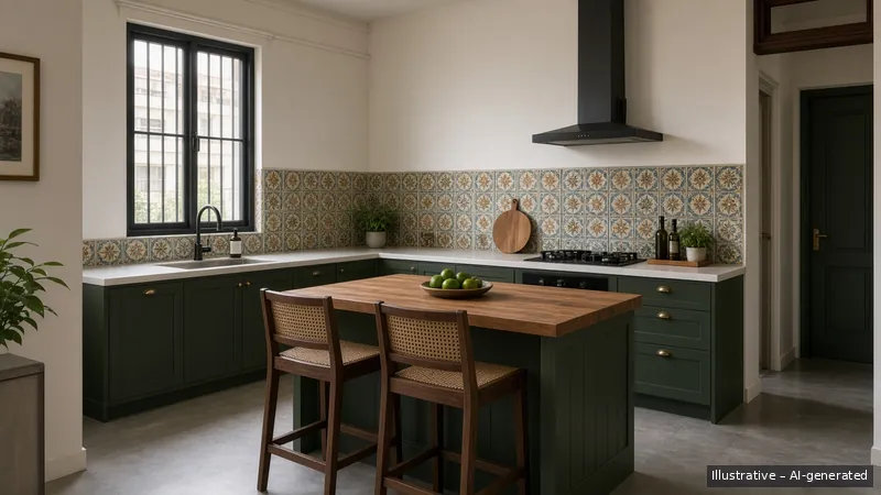 Kitchen island — Shophouse Revival, Condo (illustrative)