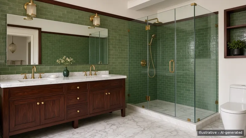 Master bath — Straits Chinese Rosewood, Condo (illustrative)