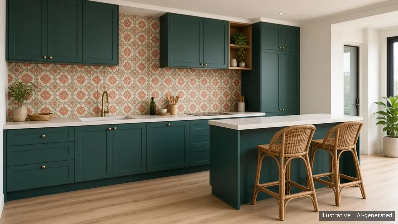 Kitchen — Teal Kebaya, Condo (illustrative)
