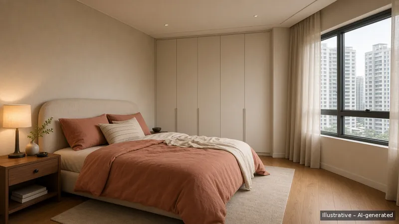 Master bedroom — Terracotta Day, Condo (illustrative)