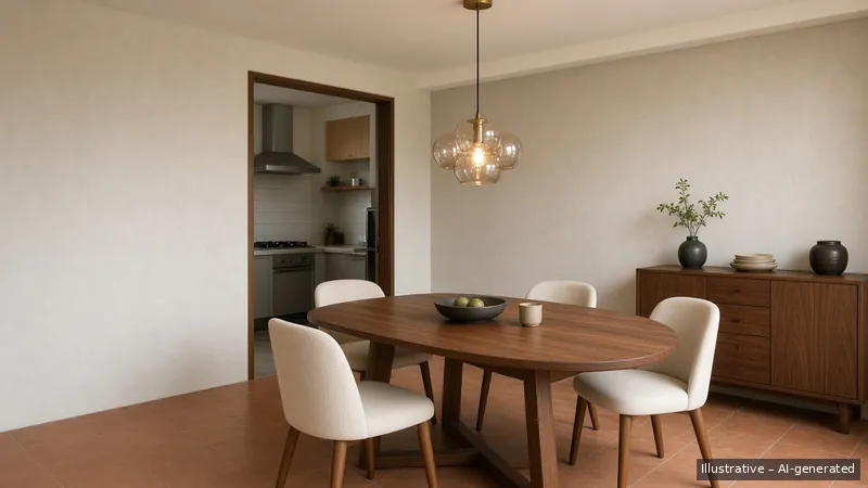 Dining — Terracotta Day, HDB 4-room (illustrative)
