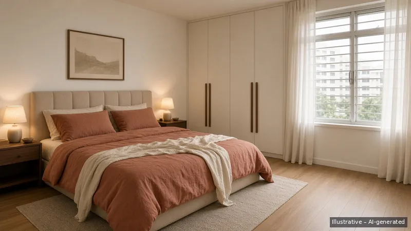 Master bedroom — Terracotta Day (illustrative)