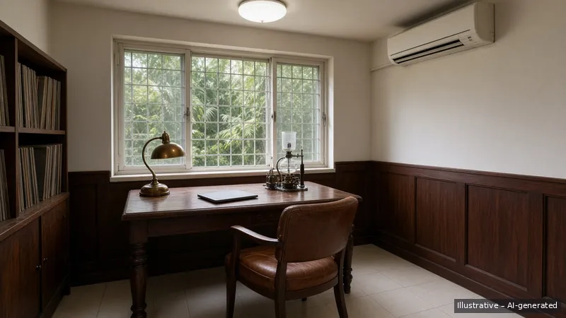 Study — Tokyo Kissaten, HDB 5-room (illustrative)