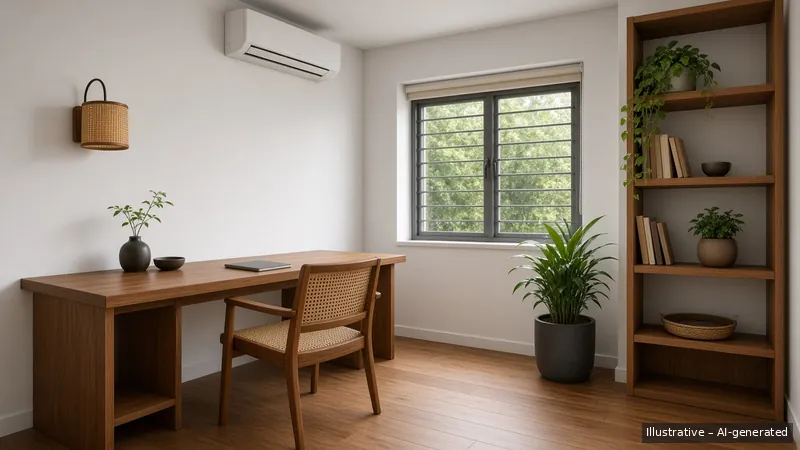 Study — Tropical Modernist, HDB 5-room (illustrative)